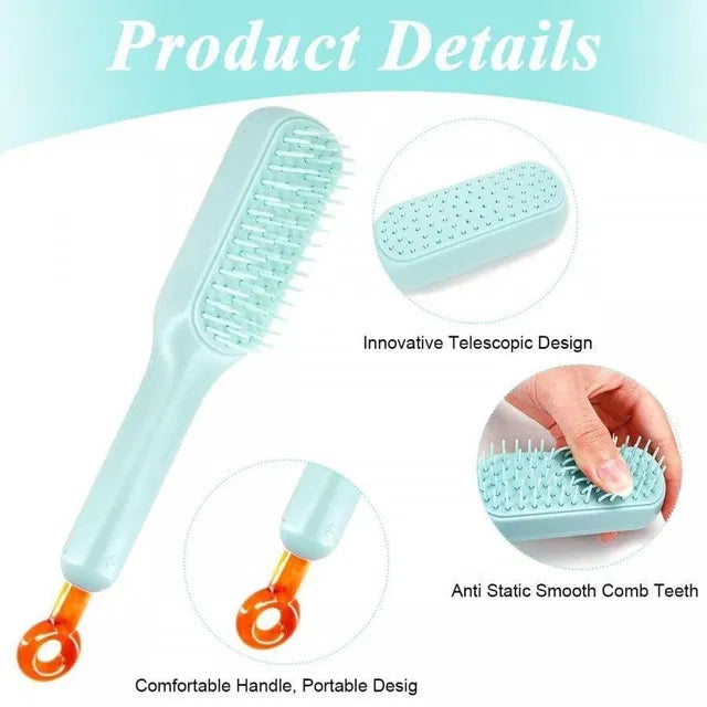 Self-cleaning Anti-static Massage Comb for Adults and Kids- Pack of 1 — A closer look at the design